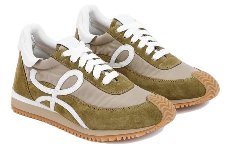 (W) LOEWE Round Toe Lace-Up Low Top 'Brown Green' 圖 4