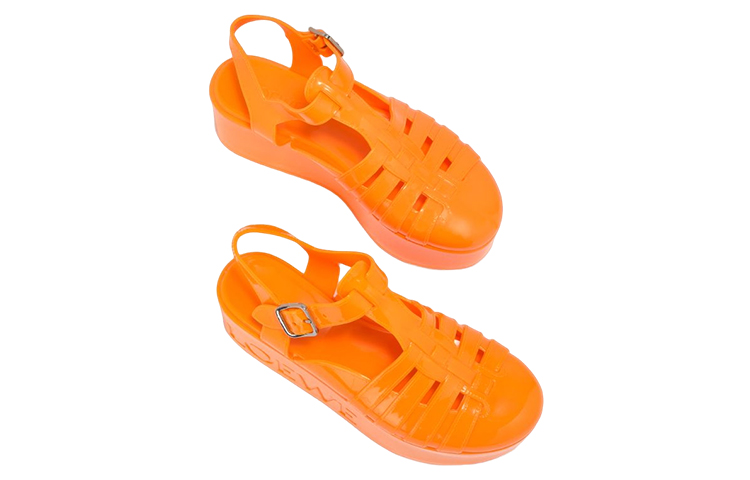 (W) LOEWE Rubber Platform Sandal 'Orange' 圖 4