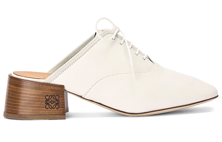 Order LOEWE羅意威 羊皮 繫帶時尚 粗跟 高筒鞋 女款 白色