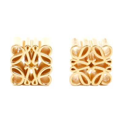 (Women) LOEWE Silver Anagram Stud Earrings for Women in Gold. J821239X048130