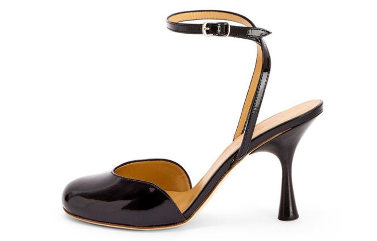 (W) LOEWE Slide 'Black Calfskin'