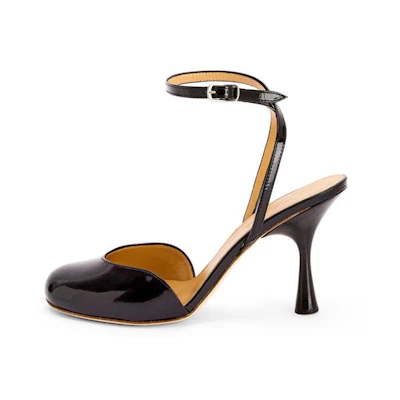 (W) LOEWE Slide 'Black Calfskin'