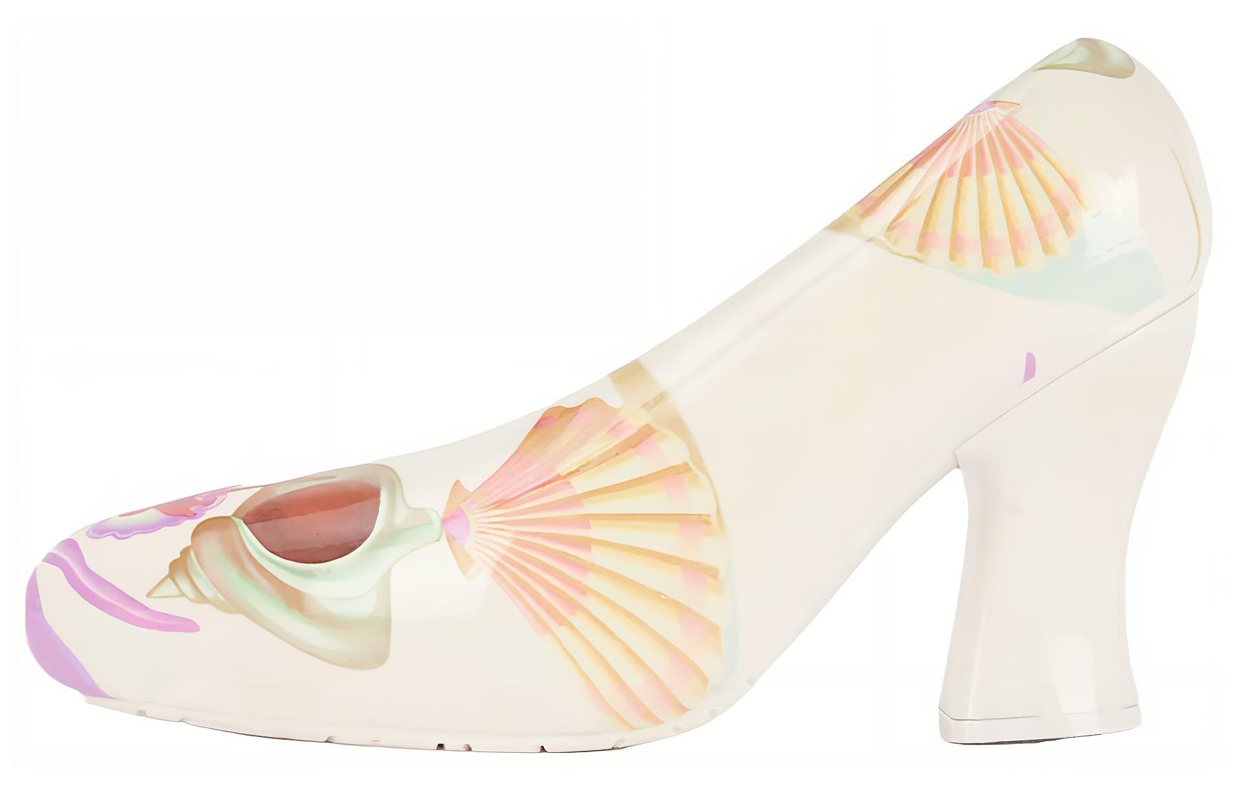 (W) LOEWE Slip-On Elegant Chunky High Heel 'White'