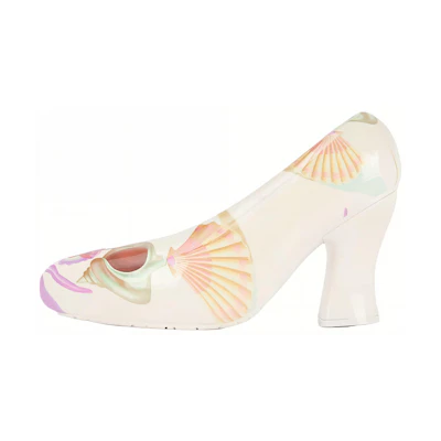 (W) LOEWE Slip-On Elegant Chunky High Heel 'White'