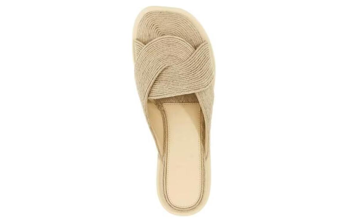 Purchase (W) Sandal Santai Mewah LOEWE Slip-On Beige Toe Bulat L616465X54-2123
