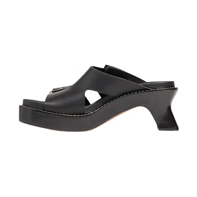 (W) LOEWE Slip-On Slides 'Black Leather'