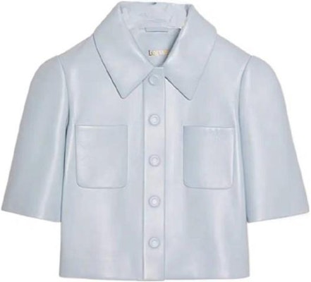 (Women) LOEWE Smiley Collection Solid Color Short-Sleeve Leather Jacket S540Y30L44-1100 Order (Women) LOEWE Smiley Collection Solid Color Short-Sleeve Leather Jacket S540Y30L44-1100