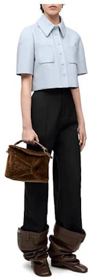 (Women) LOEWE Smiley Collection Solid Color Short-Sleeve Leather Jacket S540Y30L44-1100 Lookbook (Women) LOEWE Smiley Collection Solid Color Short-Sleeve Leather Jacket S540Y30L44-1100