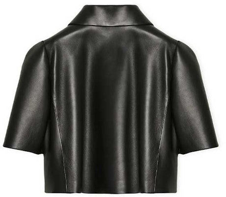 (Women) LOEWE Smiley Collection Solid Color Short-Sleeve Leather Jacket S540Y30L44-1100 Sizing (Women) LOEWE Smiley Collection Solid Color Short-Sleeve Leather Jacket S540Y30L44-1100