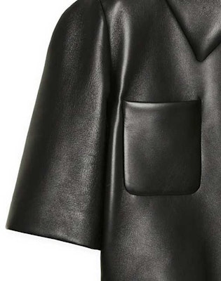 (Women) LOEWE Smiley Collection Solid Color Short-Sleeve Leather Jacket S540Y30L44-1100 1