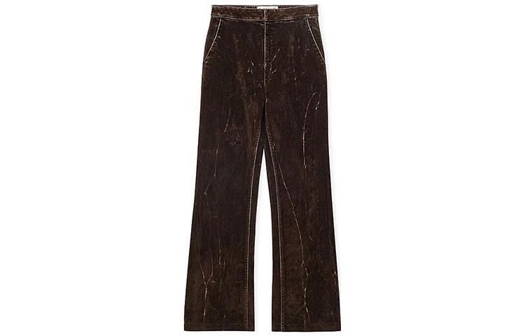(Women) LOEWE Smiley Collection Washed Logo Flared Mid-Waist Denim Jeans Women. S540Y11X45-3440