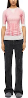 Sizing (Women) LOEWE Smiley Collection Washed Logo Flared Mid-Waist Denim Jeans Women. S540Y11X45-3440