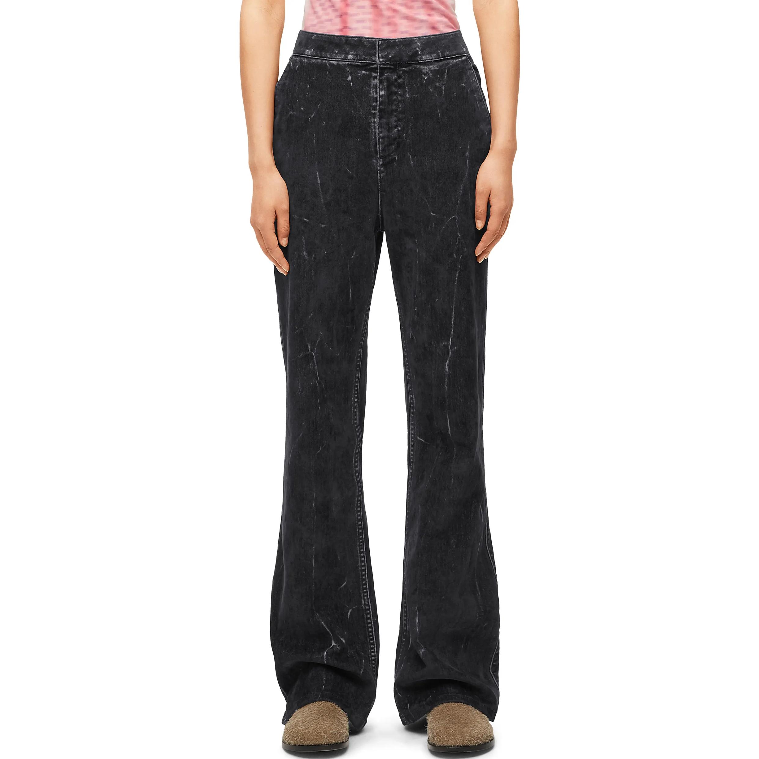 Cheap (W) ロエベ スマイリーコレクション ウォッシュロゴ フレア ミッドウエスト デニム レディース。 S540Y11X45-3440