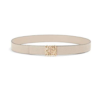 (Women) LOEWE Smooth Buckle Leather Belt White 2.8cm E619Z26X02-3971