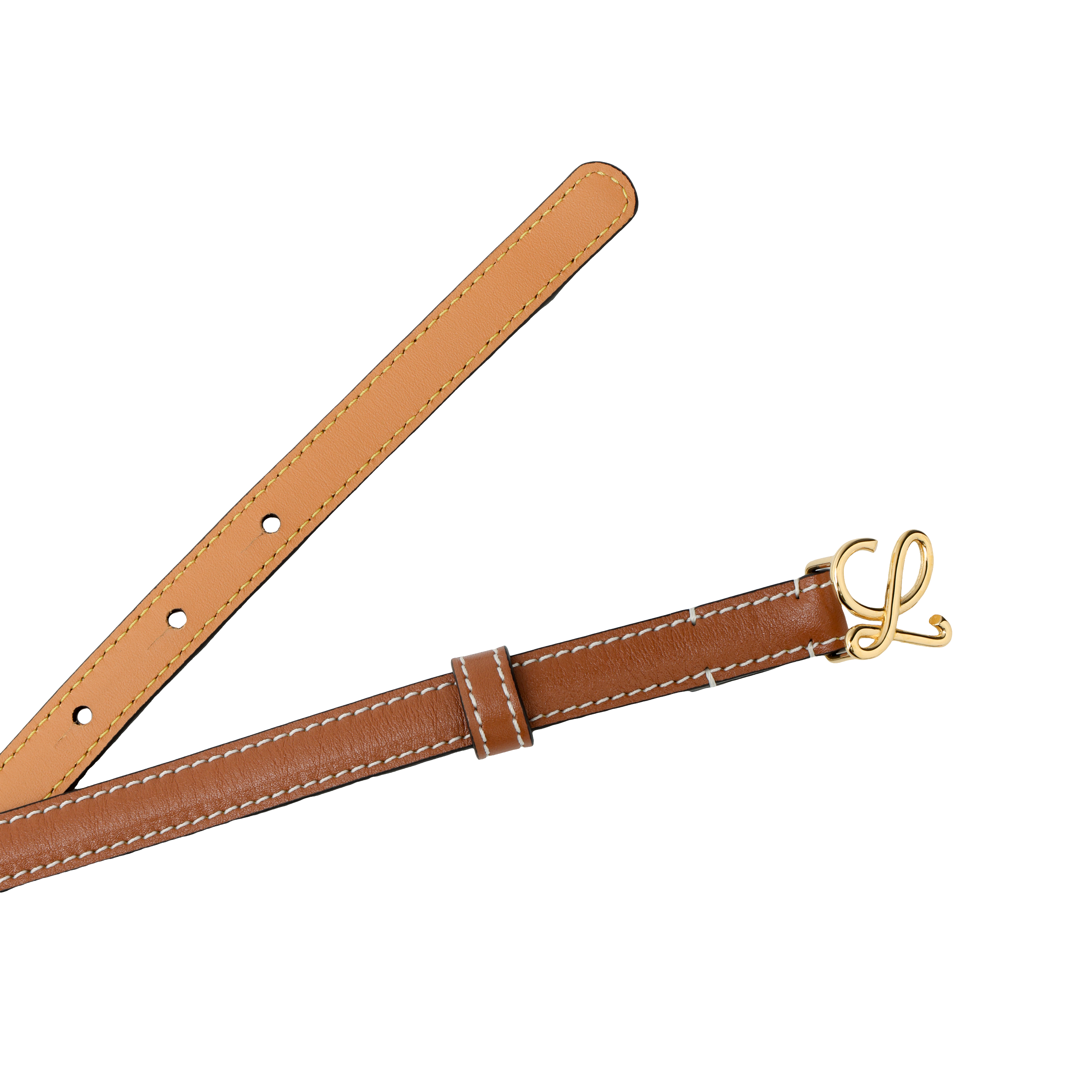 Purchase (W) LOEWE 光滑皮革腰带 棕褐色 1.5厘米宽 E821238X01-2526