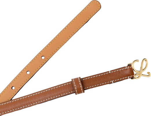 (W) LOEWE 光滑皮革腰带 棕褐色 1.5厘米宽 E821238X01-2526 Purchase (W) LOEWE 光滑皮革腰带 棕褐色 1.5厘米宽 E821238X01-2526