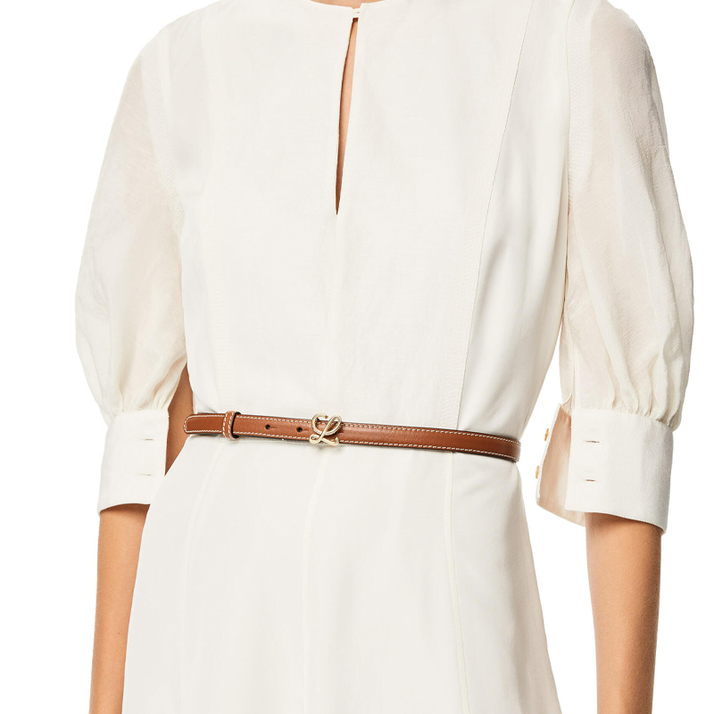 Details for (W) LOEWE 光滑皮革腰带 棕褐色 1.5厘米宽 E821238X01-2526