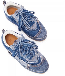 LOEWE 系帶單寧布 時尚板鞋 女款 牛仔藍 Shop LOEWE 系帶單寧布 時尚板鞋 女款 牛仔藍