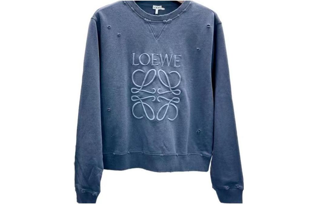 (Women) LOEWE Soft Casual Long Sleeve Sweatshirt Blue S359Y24X16-VINTAGEBLUE