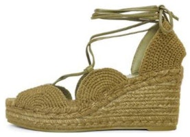 (Women) LOEWE Solar 'Green Hemp Ankle Tie Espadrille Wedge' L616283X19-8795 (Women) LOEWE Solar 'Green Hemp Ankle Tie Espadrille Wedge' L616283X19-8795