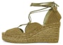 Buy (Women) LOEWE Solar 'Green Hemp Ankle Tie Espadrille Wedge' L616283X19-8795