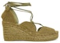 Order (Women) LOEWE Solar 'Green Hemp Ankle Tie Espadrille Wedge' L616283X19-8795