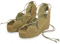 Shop (Women) LOEWE Solar 'Green Hemp Ankle Tie Espadrille Wedge' L616283X19-8795