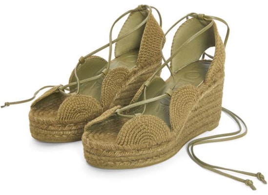(W) LOEWE Solar 'Espadrille Wedge Hijau Hemp Ankle Tie' L616283X19-8795 Shop (W) LOEWE Solar 'Espadrille Wedge Hijau Hemp Ankle Tie' L616283X19-8795