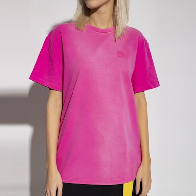 (W) LOEWE 女裝粉色純色圓領短袖T恤 SS22 修身版型 S359Y22X13-7550 Shop (W) LOEWE 女裝粉色純色圓領短袖T恤 SS22 修身版型 S359Y22X13-7550