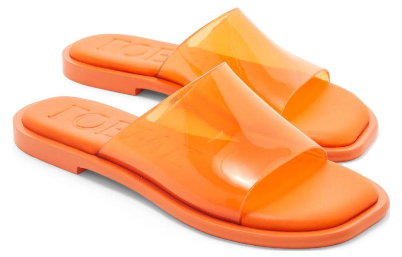 (W) LOEWE Square Toe Slip-On Slides 'Orange' 圖 2