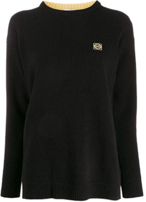 (W) LOEWE 2021春夏黑色羊毛针织圆领毛衣. S3109280SM-1100 Buy (W) LOEWE 2021春夏黑色羊毛针织圆领毛衣. S3109280SM-1100