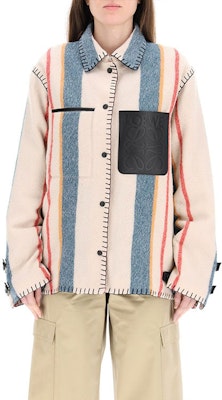 (Women) LOEWE SS21 Striped Single-Breasted Jacket Beige Outerwear S359330XCH-9990 Shop (Women) LOEWE SS21 Striped Single-Breasted Jacket Beige Outerwear S359330XCH-9990