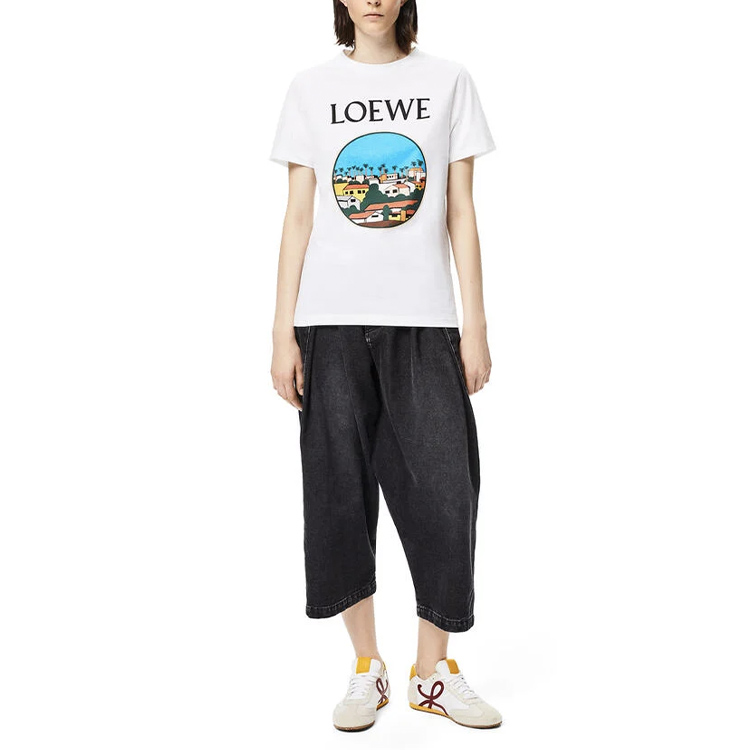 (Women) LOEWE SS21 Women’s Tee White Ken Price Capsule LA Cityscape Print S897Y22X02-2016 圖 5