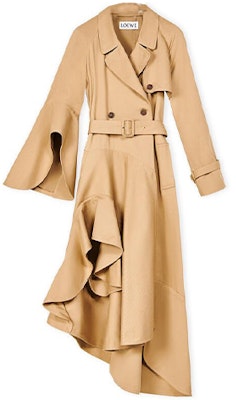 (W) LOEWE 2022春夏米色不对称双排扣腰带风衣. S540Y02X53-2140 Order (W) LOEWE 2022春夏米色不对称双排扣腰带风衣. S540Y02X53-2140