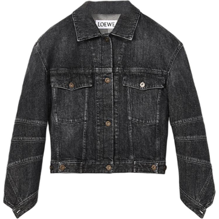 (Women) LOEWE SS22  Black Denim Twill Jacket. S540Y50X17-1100