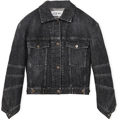 (Women) LOEWE SS22 Black Denim Twill Jacket. S540Y50X17-1100 Order (Women) LOEWE SS22 Black Denim Twill Jacket. S540Y50X17-1100