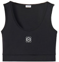 (Women) LOEWE SS22 Black Logo Print Stretch Jersey Sports Bra. S359Y23X32-1100 (Women) LOEWE SS22 Black Logo Print Stretch Jersey Sports Bra. S359Y23X32-1100