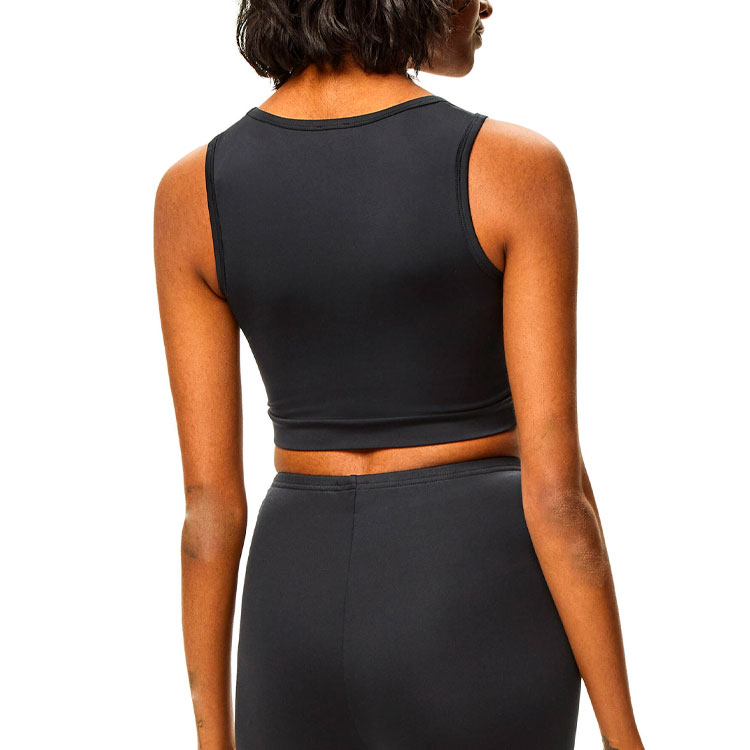 Purchase (Women) LOEWE SS22  Black Logo Print Stretch Jersey Sports Bra. S359Y23X32-1100