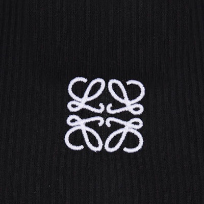 (W) LOEWE SS22 Top sin Mangas de Algodón Negro con Tirantes Anchos S540Y07XAG-1102 Sizing (W) LOEWE SS22 Top sin Mangas de Algodón Negro con Tirantes Anchos S540Y07XAG-1102