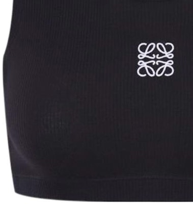 (W) LOEWE SS22 Top sin Mangas de Algodón Negro con Tirantes Anchos S540Y07XAG-1102 Cheap (W) LOEWE SS22 Top sin Mangas de Algodón Negro con Tirantes Anchos S540Y07XAG-1102