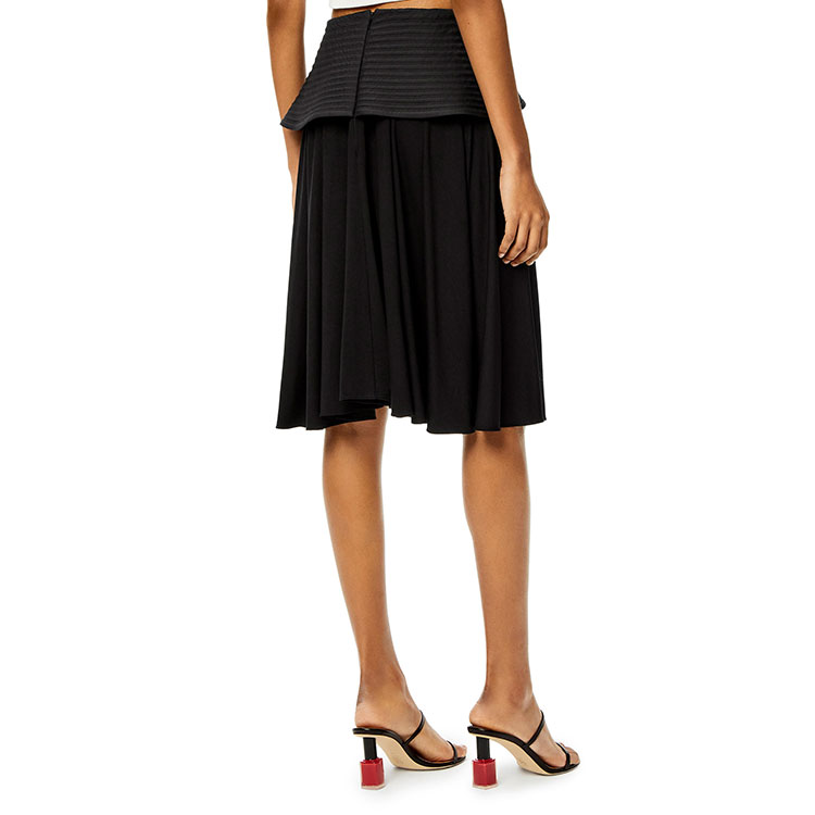 Purchase (W) ロエベ SS22 ブラック ビスコース フィット Aライン ミディスカート. S540Y08X56-1100