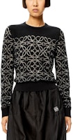 (W) LOEWE SS22 黑色羊毛燃烧花图案羊绒毛衣上衣 S540Y14KA4-1100 Shop (W) LOEWE SS22 黑色羊毛燃烧花图案羊绒毛衣上衣 S540Y14KA4-1100