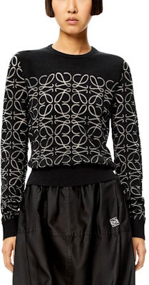 (Women) LOEWE SS22 Black Wool Burnt Flower Sweater Cashmere Top S540Y14KA4-1100 Shop (Women) LOEWE SS22 Black Wool Burnt Flower Sweater Cashmere Top S540Y14KA4-1100