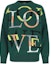 Order (Women) LOEWE SS22 Green Cashmere Jacquard Knit Pullover Sweater. S359Y14K63-4061