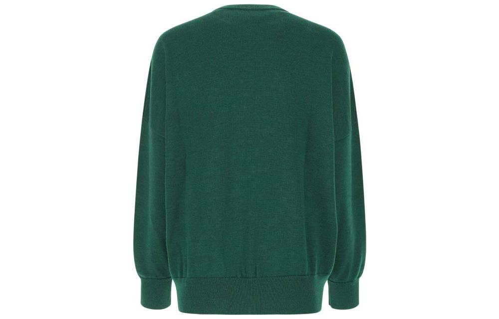 Lookbook (Women) LOEWE SS22  Green Cashmere Jacquard Knit Pullover Sweater. S359Y14K63-4061
