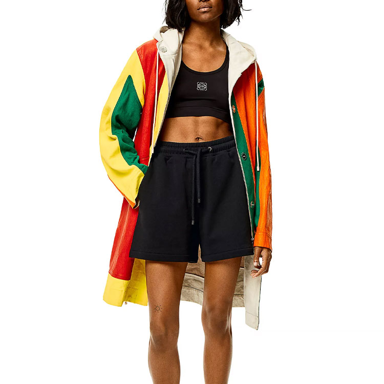 Lookbook (Women) LOEWE SS22  High-Waist Drawstring Casual Shorts Black. S359Y27X20-1100