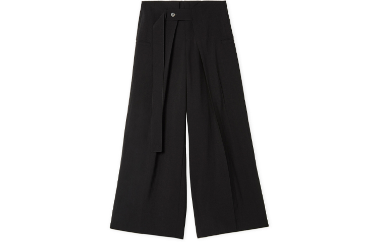 (Women) LOEWE SS22  High-Waisted Wool Ankle-Length Tailored Pants Black. S359Y04X49-1100