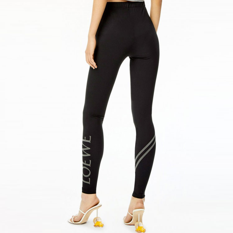 Shop (W) LOEWE SS22 Logo Cetakan Seluar Ketat Hitam S540Y27X04-1100