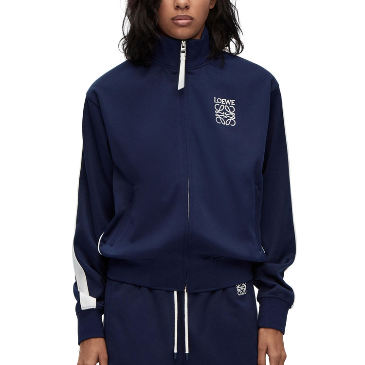 Purchase (Women) LOEWE SS22  Logo Print Zip-Up Jacket Navy Blue S359Y52X02-5510
