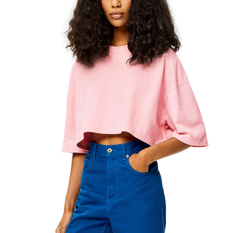 Purchase (W) LOEWE SS22 粉色短版刺繡Logo短袖T恤 S540Y22X16-7200